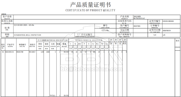 42CrMo4 hot rolled steel strips