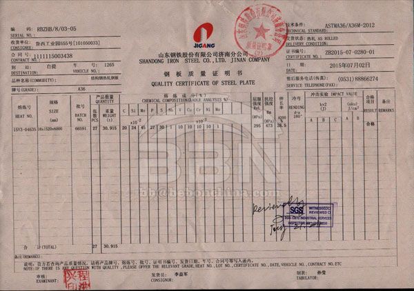 ASTM A36 Steel Plate