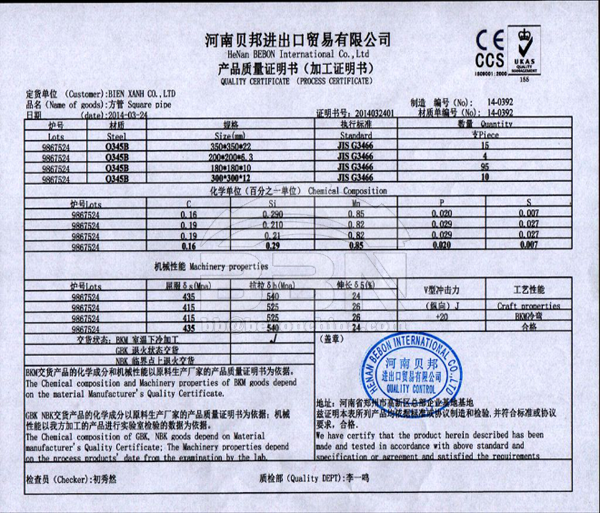 Q345B Square tube