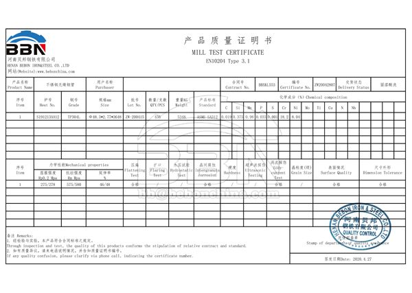 310S seamless steel pipe