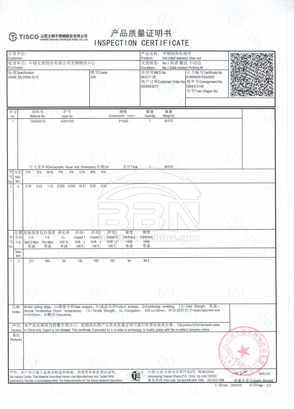 304 stainless steel sheets