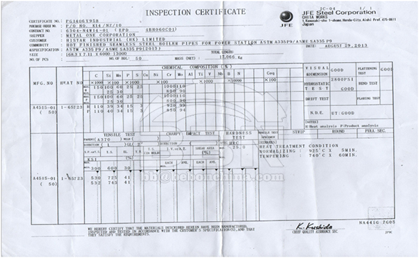 A335 Grade P5 Steel Pipe