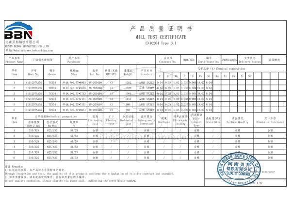 310S seamless steel pipe