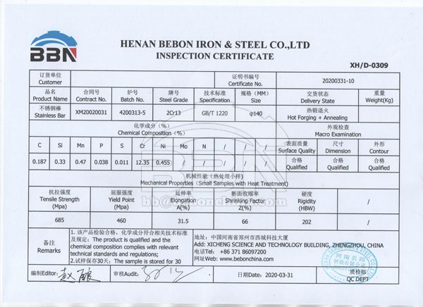 2Cr13 round bars