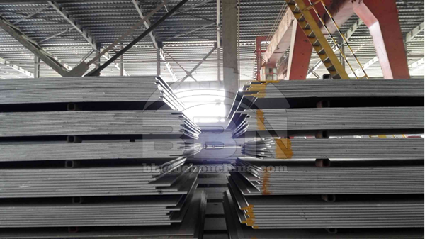 2233 Tons Carbon Steel Plates for Stadium Roof Construction Project in USA
