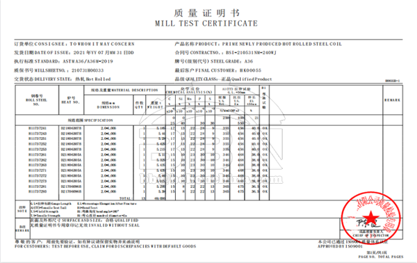 A36 Steel Coil