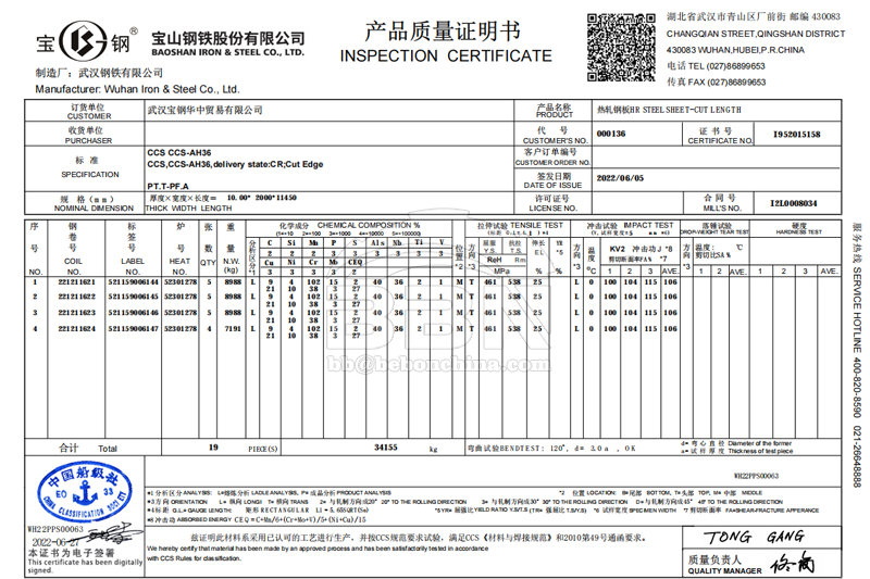 AH36 ship building steel plate