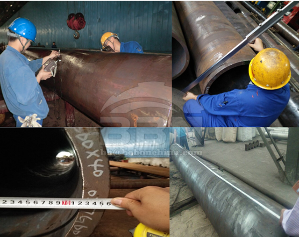 2400 tons A106B seamless steel pipe with big OD and thickness to Caterpillar inc in USA