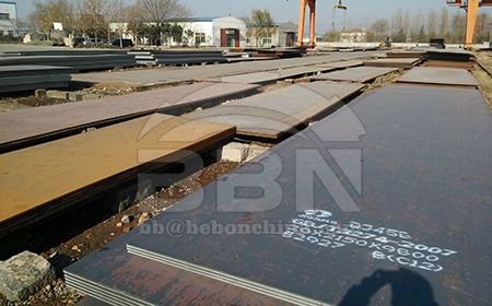 The iron oxide defects on the surface of Q345B low alloy structural steel plate